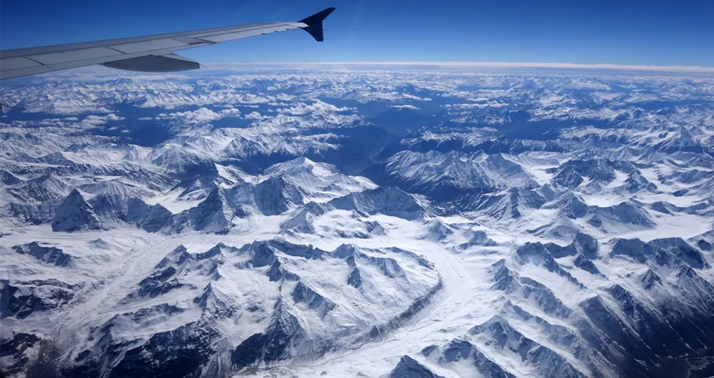 Himalaya on Leh from flight